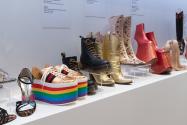 A detail of shoes and boots from the Identity section.
