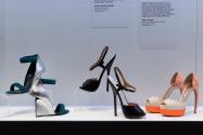 A selection of shoes from the Anatomy section. From left to right: wedges by Pierre Hardy from 2015, high heels by Maison Martin Margiela, 2009, and high heels Walter Steiger, 2013. 