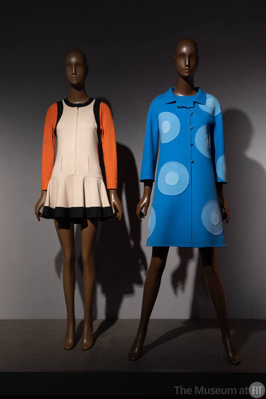 Designing Women_37 Mary Quant, Dress, London, circa 1965 (2012.27.1); Mila Schön, Coat and Dress Ensemble, Milan, 1968 (78.208.1)