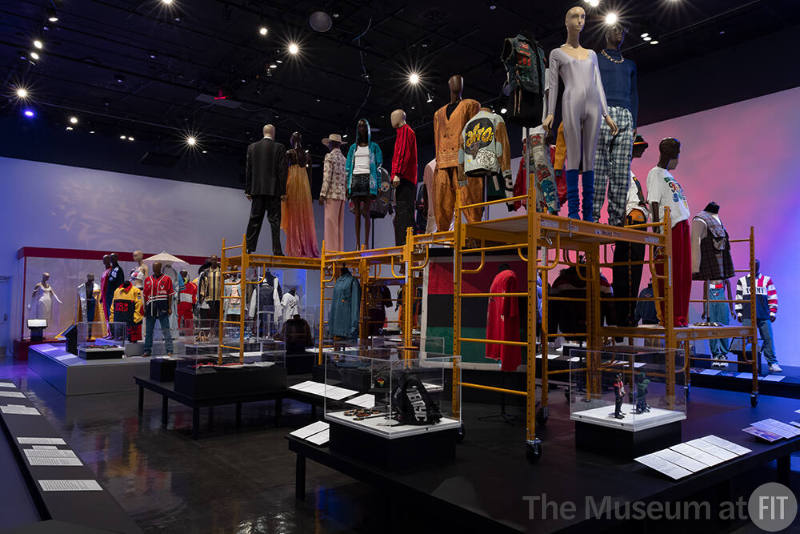 Fresh, Fly, and Fabulous: Fifty Years of Hip Hop Style, installation view. Exhibition design by Courtney Sloane Design © The Museum at FIT