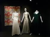 Rainbow_48 Left to right P88.3.1 (textile wall), 77.187.6 (white satin gown), 93.71.12 (silk dress), P86.66.5 (green dress)