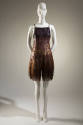 Purple, gold and orange sequins camisole tunic with seed bead fringe hem 