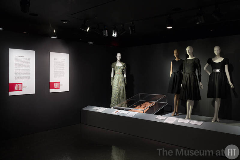 Norell exhibition platform view of mannequins