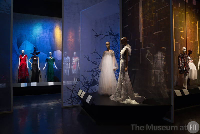 Fairy Tale Fashion exhibition gallery installation overview 