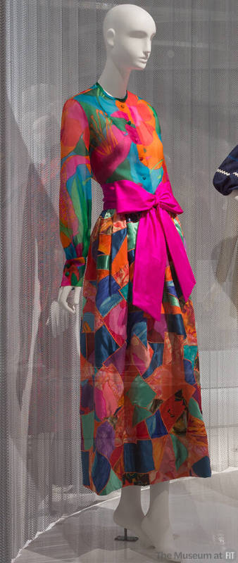 Orange, pink, blue and green set of long sleeve button front blouse in floral print and ankle l…