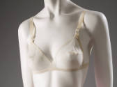 Sheer white nylon bra