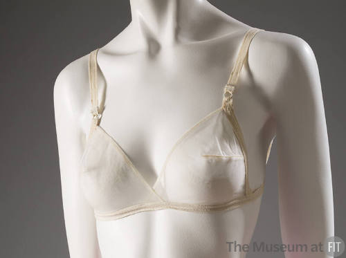 Sheer white nylon bra