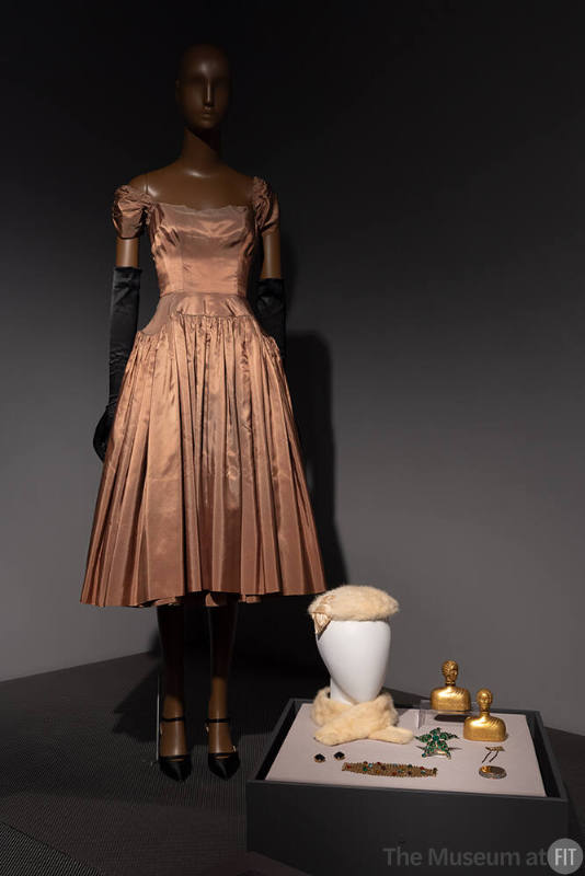 Hattie Carnegie dress and accessories, circa 1942-1960
