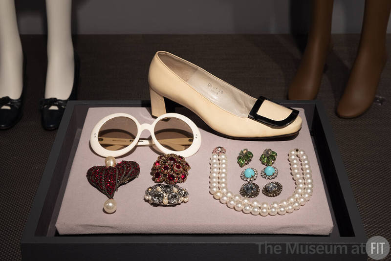 Accessories by Chanel Roger Vivier, Ted Lapidus, Yves Saint Laurent, Balenciaga, Kenneth Jay Lane, circa 1960-circa 1969