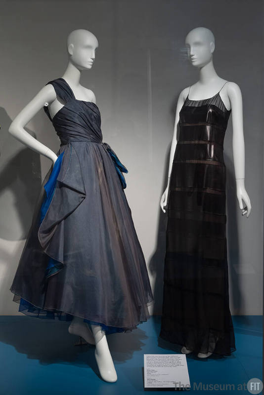 A detail of the rear gallery, featuring designs by Peter Som (left) and Vera Wang (right).