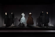 Platform of dressed mannequins