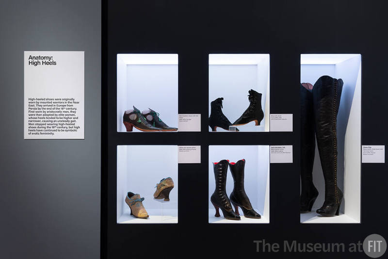 The earliest shoes in the Anatomy: High Heels section, dating from the 17th century to the 1930s. 