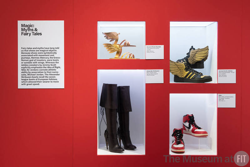A selection of shoes in the Magic: Myths and Fairy Tales section. 