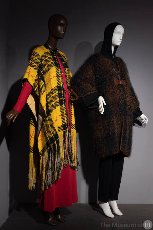 Designing Women_25 Bonnie Cashin, Poncho and Dress (79.222.32, 92.79.1), Coat and Jumpsuit (88.106.3, 79.222.34), New York, late 1960s to early 1970s