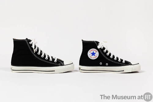 Black high top white lace up sneakers with logo 