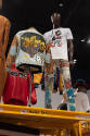 Hip Hop Style exhibition installation view of mannequins in a denim jacket and a t-shirt and je…