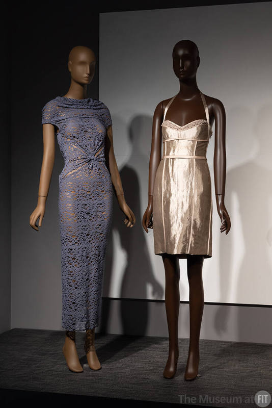 Dresses by BARRAGÁN (2023.3.1) and Narciso Rodriguez (2010.92.1) present two takes on feminine sensuality in the section on “Gender.”