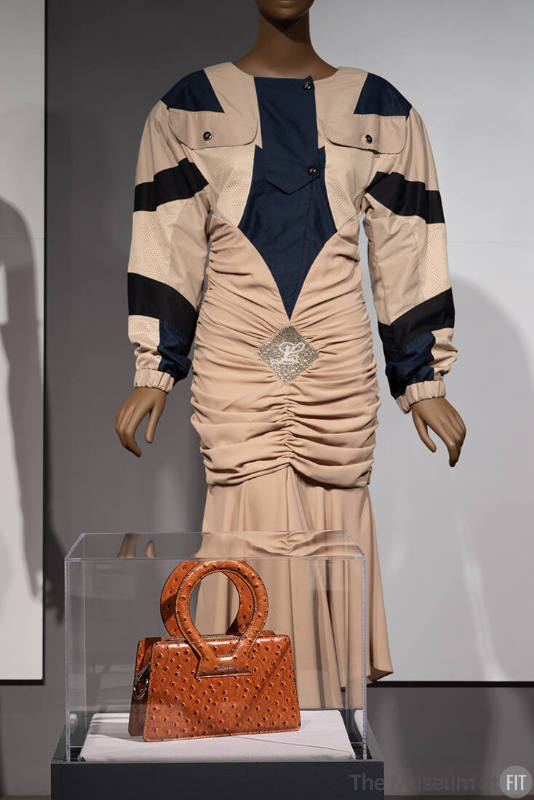 Designs by LUAR, featured in the “Popular Culture '' section of the exhibition ¡Moda Hoy! Latin American and Latinx Fashion Design Today (2022.79.1 and 2022.79.2).