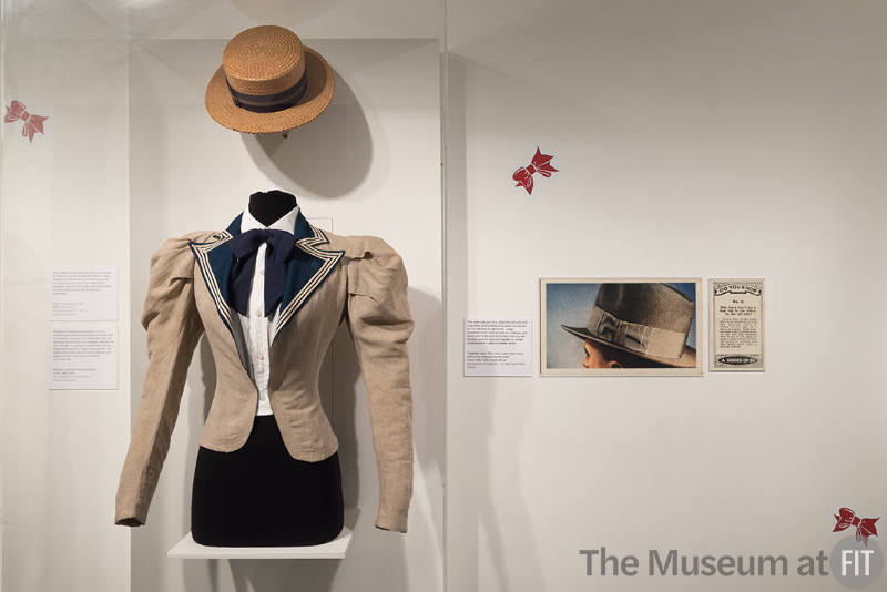 Straw hat, 1910-1915 (P88.73.1, top) and linen jacket, c.1896 (P84.26.1, bottom)