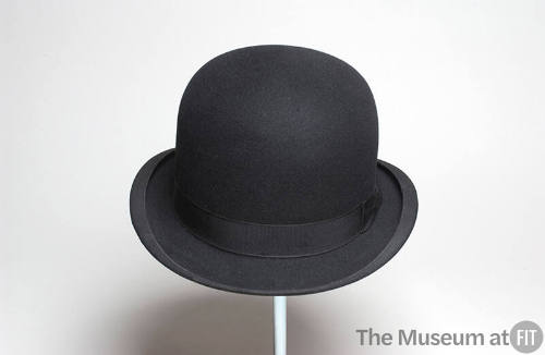 Man's black bowler hat