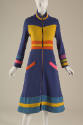 Straight on view of blue coat dress