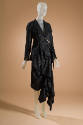 Black and silver lurex suit, long flared skirt