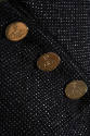 close up of golden buttons with icon of planet