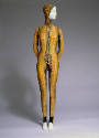 Speed racer style jumpsuit with hood and printed pixel optical effect design in gold, olive, pu…