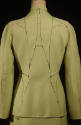 Chartreuse green double faced suit: princess line jacket and skirt