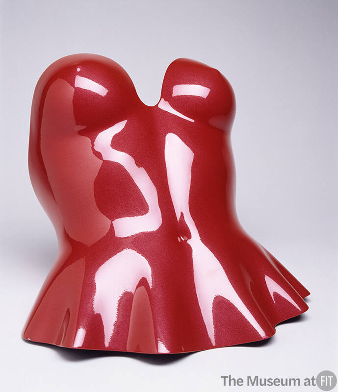 Red plastic torso bustier