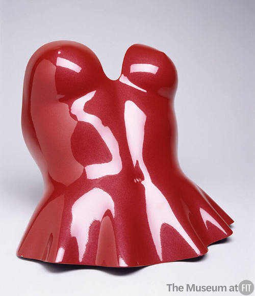 Red plastic torso bustier