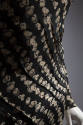 Close up of  black and white patterned diagonal stripe fabric