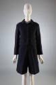 Blue jacket and culottes with button details