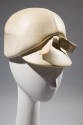Off-white leather hat with short visor brim with bow