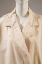 Detail view of notch collar on muslin copy of red coat