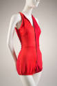 Red and orange one-piece swimsuit