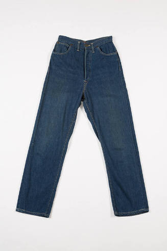 Man's dark blue jeans 