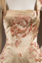 Bodice detail of beige floral dress