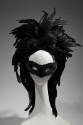 Black full feather headdress with matching mask
