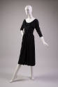 Black soop neck dress with 3/4 sleeves 