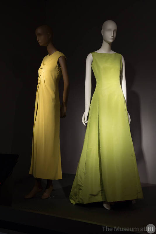Fabric_06 Left to right 76.109.1 (dress), 2012.61.3 (green dress)