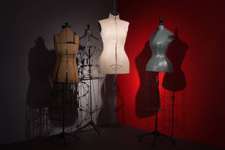 The Body: Fashion and Physique exhibition installation view of four dress forms