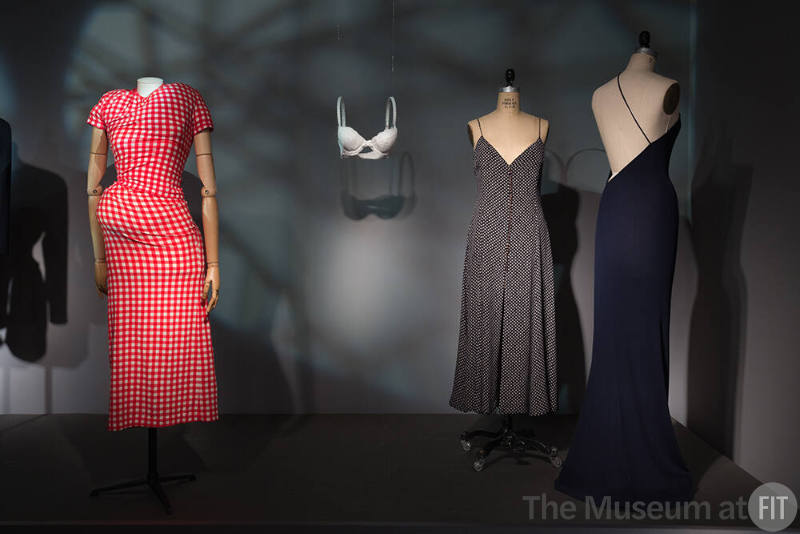 Body_25 Left to right 2015.1.1 (dress), 2005.56.1 (bra), 2014.18.1 (dress), 97.36.3 (blue dress)