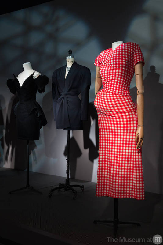 Body_27 Left to right 99.80.1 (dress), 2000.32.8 (jacket), 2015.1.1 (dress)