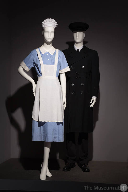 Uniformity_39 82.151.35 and 82.151.38 (dress and apron), 82.151.34 (coat and hat)