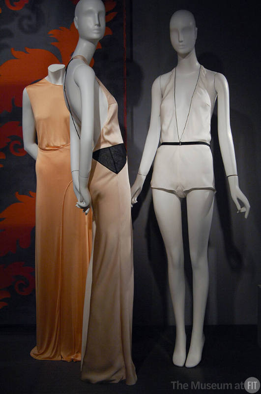 Seduction_26 Left to right 2008.42.1 (dress), 2008.87.1 (halter dress), 2008.87.2 (teddy) 