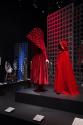 Exhibitionism_39 Left to right 2015.8.1 (red ensemble), 2002.36.1 (red cape)